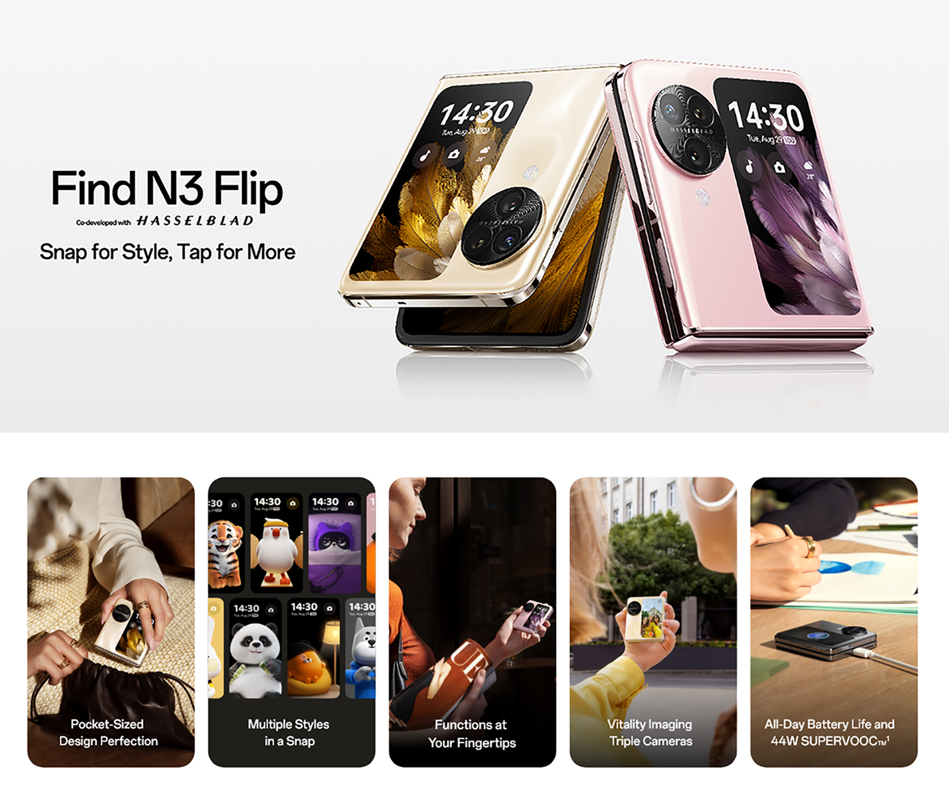 OPPO Find N3 Flip - 12GB+256GB, Triple Cameras, Cover Screen